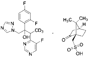 Voriconazole-d3 (1R)-(-)-10-Camphorsulfonic Acid (Mixture of Diastereomers)