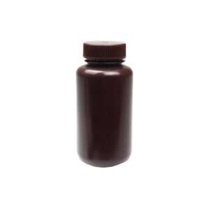 United Scientific® UniStore™ REAGENT BOTTLE, WIDE MOUTH, AMBER, HDPE, 250ML