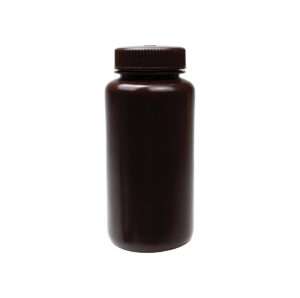 United Scientific® UniStore™ REAGENT BOTTLE, WIDE MOUTH, AMBER, HDPE, 500ML