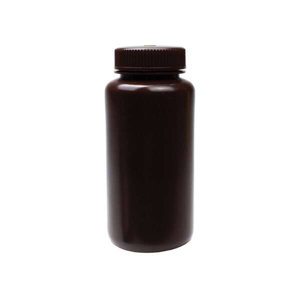 United Scientific® UniStore™ REAGENT BOTTLE, WIDE MOUTH, AMBER, HDPE, 500ML