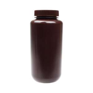 United Scientific® UniStore™ REAGENT BOTTLE, WIDE MOUTH, AMBER, HDPE, 1000ML