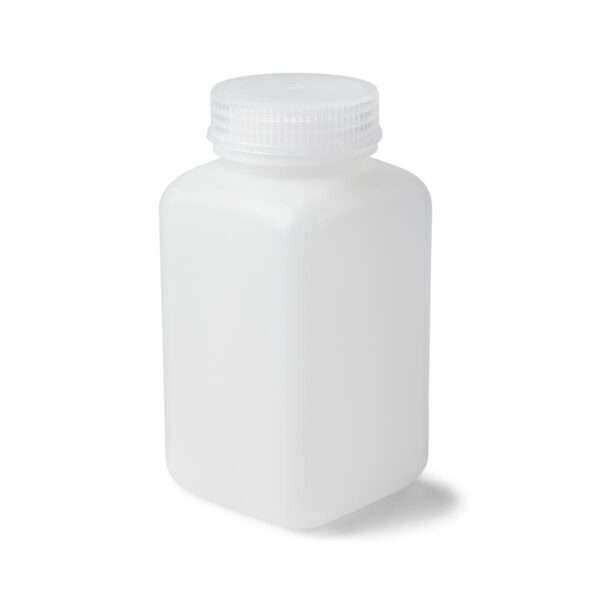 United Scientific™ UniStore™ WIDE MOUTH SQUARE BOTTLES, HDPE, 500 ML