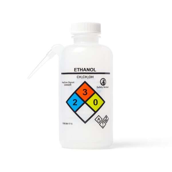 United Scientific® UniSafe™ ETHANOL WASH BOTTLE, UNITARY, LDPE, 500ML