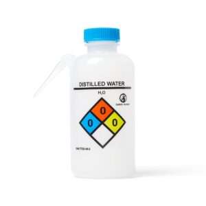 United Scientific® UniSafe™ DISTILLED WATER WASH BOTTLE, UNITARY, LDPE, 500ML