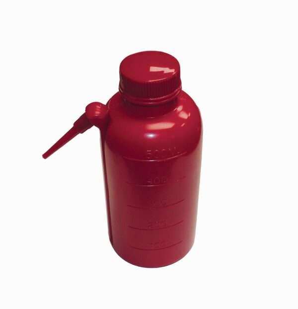 United Scientific® WASH BOTTLES, UNITARY, RED, 500ML