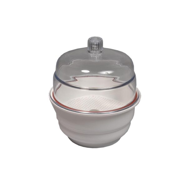 United Scientific® DESICCATOR, NON-VACUUM, WHITE BASE, PP/PC, 10"
