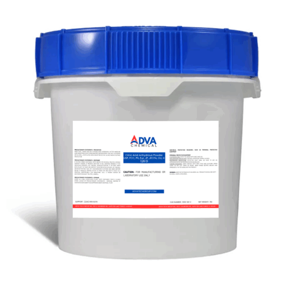 Citric Acid Anhydrous Powder - 12 Kg - CAS 77-92-9