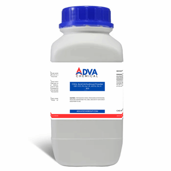Citric Acid Anhydrous Powder - 1 Kg - CAS 77-92-9