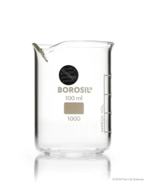 Borosil® Low-Form Griffin Beaker with Pouring Spouts, 100 mL, 40/CS
