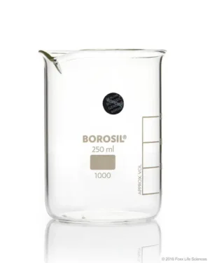 Borosil® Low-Form Griffin Beaker with Pouring Spouts, 250 mL, 40/CS