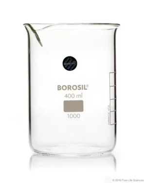 Borosil® Low-Form Griffin Beaker with Pouring Spouts, 400 mL, 40/CS