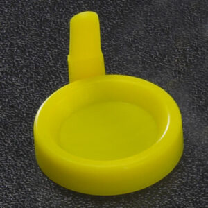 Cap, PE, yellow with grip