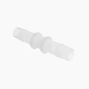 Eldon James Straight Coupler 3/8" Natural Kynar (PVDF), 100/PK