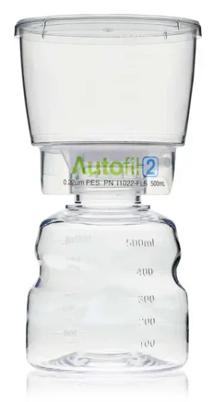Autofil® 2 Sterile Disposable Bottle Top Vacuum Filter Units with 0.1 µm PES Membrane for Mycoplasma Removal, 500 mL, 12/CS