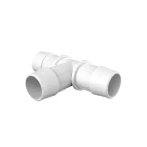 Eldon James Equal T Connector, 1" Natural Kynar (PVDF), 25/PK