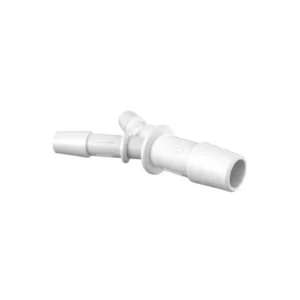 Eldon James Reduction Y Connector, 1/4" x 1/4" x 3/8" Natural Kynar (PVDF), 25/PK