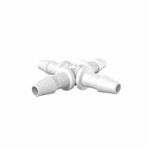 Eldon James 1/8"HB, Cross Fitting, Polypropylene (PP), 100/PK