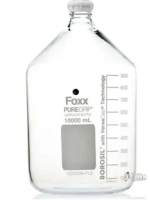 Puregrip Aspirator Bottle GL45 Cap and with Outlet for Tubing, 20 L, 1/CS