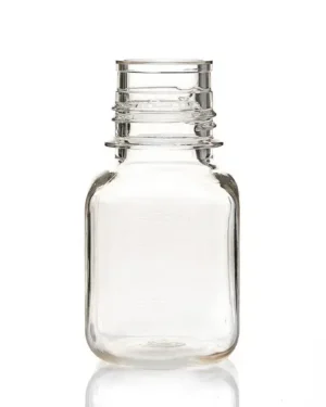 EZBio® 125 mL PETG Media Bottles, Non-Sterile, Square Storage Bottles with 38-430 mm Neck, Without Caps, 24/PK