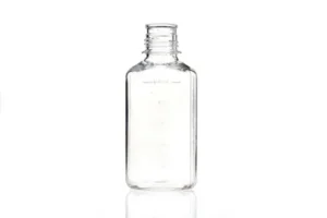 EZBio® 500 mL PETG Media Bottles, Non-Sterile, Square Storage Bottles with 38-430 mm Neck, Without Caps, 20/CS