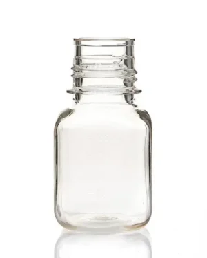 EZBio® 125 mL PC Media Bottles, Non-Sterile, Autoclavable Square Storage Bottles with 38-430 mm Neck, Without Caps, 24/PK