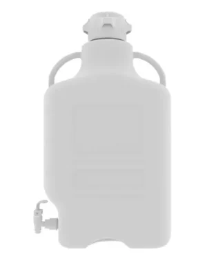 EZgrip® 20 L (5 Gal) HDPE Space Saving Carboy with Leakproof Spigot, 83 mm (83B) VersaCap and 26.5 L Max Capacity, Large Pinched Handles, 1/EA