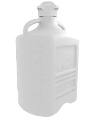 EZgrip® 75 L (20 Gal) HDPE Space Saving Carboy with Wide Mouth 120 mm VersaCap and 79.5 L Max Capacity, Large Pinched Handles, 1/EA