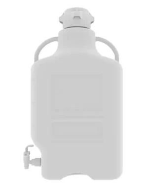 EZgrip® 20 L (5 Gal) Autoclavable Polypropylene (PP) Space Saving Carboy with Leakproof Spigot, 83 mm (83B) VersaCap and 26.5 L Max Capacity, Large Pinched Handles, 1/EA