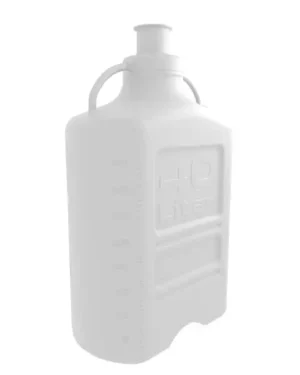 EZgrip® 40 L (10 Gal) Autoclavable Polypropylene (PP) Space Saving Carboy with 3" Sanitary Neck and 50 L Max Capacity, Large Pinched Handles, 1/EA