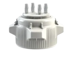 VersaCap 83 mm (83B) Carboy and Bottle Caps, Open Cap w/ 4x 1/4" Molded In HB Adapter, 1/EA