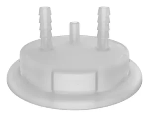 VersaCap 83 mm (83B) Carboy and Bottle Cap Adapter, Tangle Free Hose Barb Adapter, Two 1/4 Inch Barbs for 1/4 Inch ID Tubing, for use with VersaCap 83 mm Open Cap, 1/EA