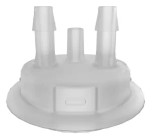 VersaCap 53 mm (53B) Bottle and Flask Cap Adapter, Tangle Free Hose Barb Adapter, Two 1/2 Inch Barbs for 1/2 Inch ID Tubing, for use with VersaCap 53 mm Open Cap, 1/EA
