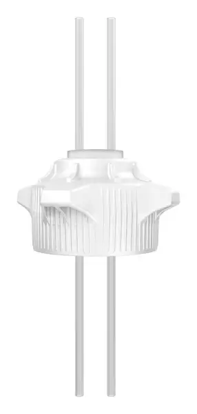 EZBio Silicone Cap System, VersaCap 120 mm, Open Cap w/ 2x 1/4" Tubing, 1/EA