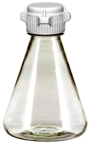 Flask 1 L, Non-Sterile Plastic Erlenmeyer Flasks for Cell Culture and Fermentation, 1 L, Autoclavable Polycarbonate (PC), 53 mm (53B) VersaCap, 6/PK