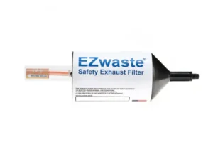 EZwaste® 110 HPLC Solvent Waste System, ¼-28 Thread Size Replacement Chemical Exhaust Filter with Indicator, Activated Carbon, 1/EA