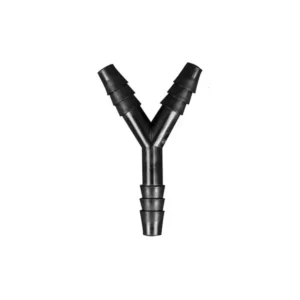 Polypropylene Y-Type Barbed Tubing Connectors (Wye-Shaped), Three 1/4 Inch Barbs, Autoclavable, 10/PK