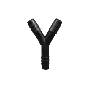 Polypropylene Y-Type Barbed Tubing Connectors (Wye-Shaped), Three 3/8 Inch Barbs, Autoclavable, 10/PK