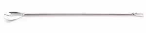 EZBio Stainless Steel Offset Spoon, 304 SS, Steel Handle, 400 mm, 1/EA
