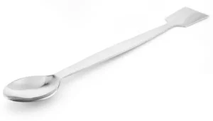 EZBio Stainless Steel Spoon Spatula, 304 SS, Steel Handle, 300 mm, 5/PK