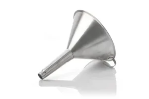 EZBio Stainless Steel Funnel, 316 L SS, 150 mm, With Steel Handle, 1/EA