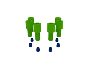 EZwaste® HPLC Solvent Waste System, Replacement Fittings, 1/16 Inch OD Tube Fittings, Green Nut with Blue Ferrule, 1/4-28 Thread, 6/PK
