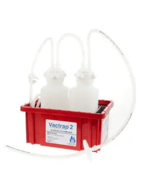 Vactrap™ 2 Vacuum Trap System (Vacuum Flask Alternative) for Aspiration and Vacuum Protection, Shatterproof 1+1 Liter Aspirator Bottle Assembly with Secondary Container, Bleach Compatible HDPE, 1 L Bottle with 1 L Overflow Bottle & Inline Vent Filter, 1/EA