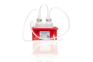 Vactrap™2 Round, 1L + 1L, PP, RED BIN, 1/4" ID TUBING, 1/EA