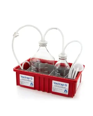 Vactrap™ G Vacuum Trap System (Vacuum Flask Alter) for Aspiration and Vacuum Protection, 3+1 Liter PUREGRIP Glass Bottles Assy W/ Secondary Container, 3 L Bottle W/ 1 L Over flow Bottle & Inline Vent Filter, 1/EA