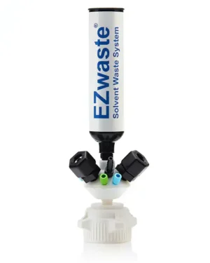 EZWaste® HPLC VersaCap® 53 mm (53B) Solvent Waste System, Cap-Only W/ Exhaust Filter, Six (6x) Ports for OD Tubing 3.2 mm (1/8") or 1.6 mm (1/16"), 1/EA