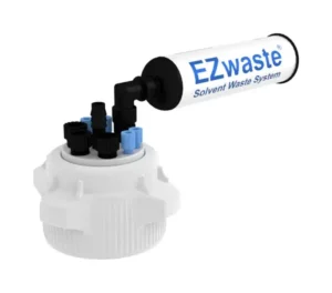 EZwaste® HPLC Solvent Waste System, Cap-Only Assembly, 83 mm (83B) VersaCap with Four (4x) Ports for 1/8 Inch O.D. Tubing; Three (3x) Ports for 1/4 Inch O.D. Tubing; One (1x) Hose Barb Port for 1/4 or 3/8 Inch I.D. Tubing, 1/EA