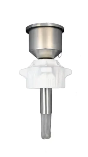 EZwaste® Safety Funnel, VersaCap 120 mm, Stainless Steel, 1/EA