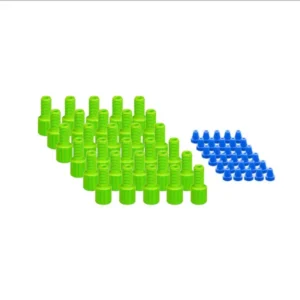 EZwaste® HPLC Solvent Waste System, Replacement Fittings, 1/16 Inch OD Tube Fittings, Green Nut with Blue Ferrule, 1/4-28 Thread, 30/PK