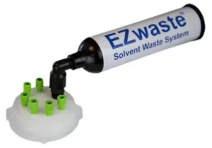 EZwaste® HPLC Solvent Waste System, Cap-Only Assembly, 70 mm (S70) VersaCap with Six (6x) Ports for 1/16 Inch O.D. Tubing, 1/EA