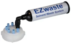 EZwaste® HPLC Solvent Waste System, Cap-Only Assembly, 70 mm (S70) VersaCap with Six (6x) Ports for 1/8 Inch O.D. Tubing, 1/EA
